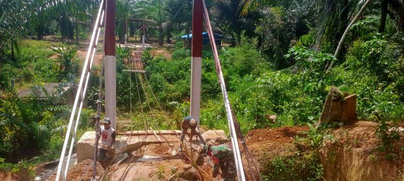 Jembatan Gantung Bosar Galugur Capai 81,6 Persen, Akses Warga Segera Terhubung