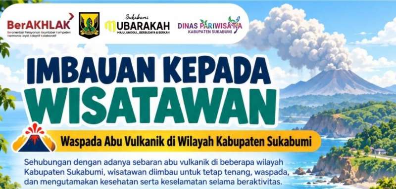 Waspada Sebaran Abu Vulkanik di Kabupaten Sukabumi, Dispar Imbau Wisatawan Utamakan Keselamatan