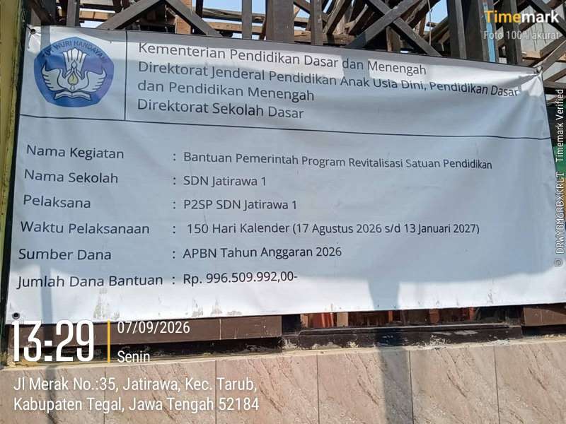 Anggota Dewan bersama Oknum Ormas diduga Intervensi Proyek Revitalisasi SDN Jatirawa 1 Tegal senilai Rp996 Juta