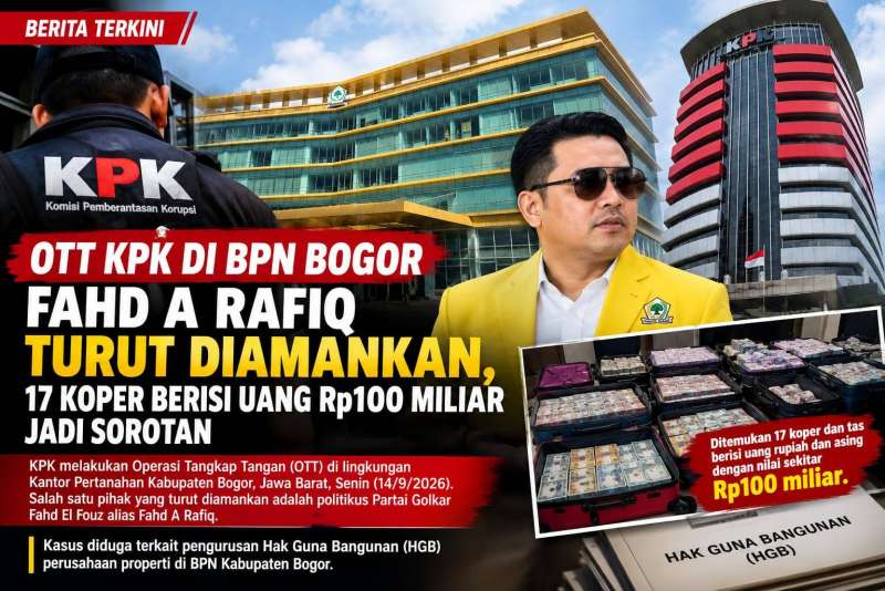 OTT KPK di BPN Bogor, BPAN-LAI Sumsel. KPK Harus Bongkar Tuntas Aliran Uang dan Siapa Saja yang Terlibat