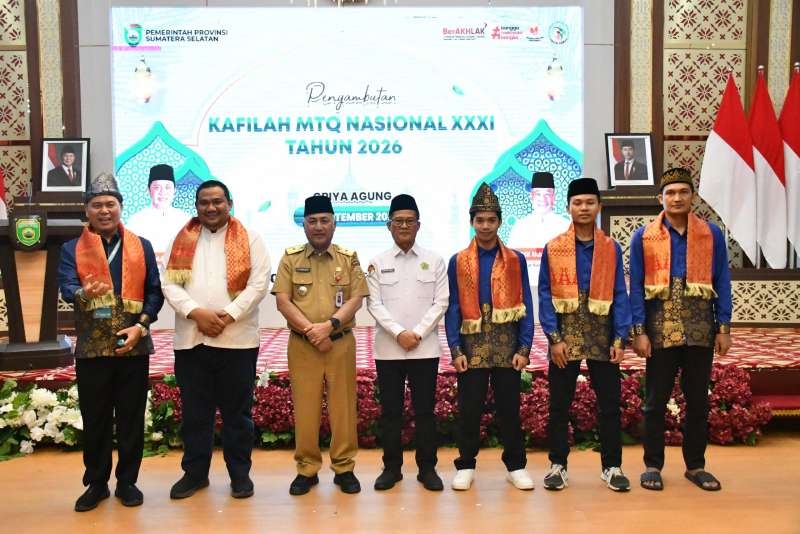 Tembus 6 Besar MTQ Nasional, Duta Qur’an Sumsel Disambut Hangat di Griya Agung