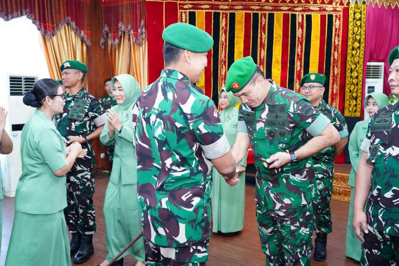 Pangdam I/BB: Kenaikan Pangkat Prajurit Harus Diiringi Rasa Syukur dan Rendah Hati