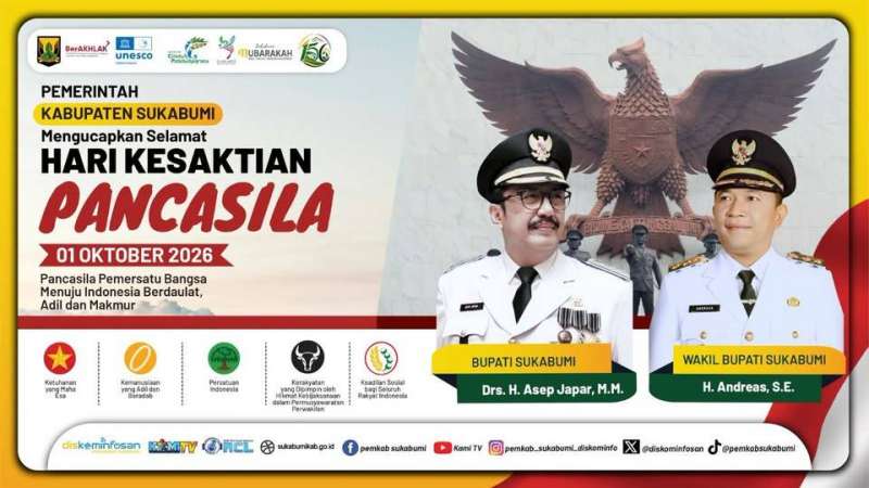 Pemerintah Kabupaten Sukabumi Mengucapkan Selamat Memperingati Hari Kesaktian Pancasila 01 Oktober 2026