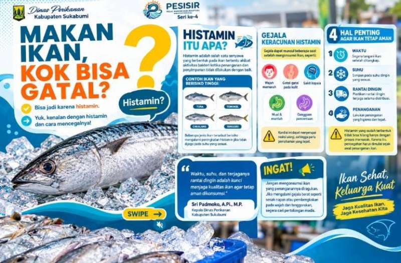 Dinas Perikanan Kabupaten Sukabumi Edukasi Masyarakat soal Histamin pada Ikan melalui PESISIR Seri ke-4