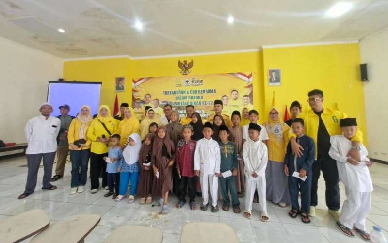 HUT KE 62 Partai Golkar, DPD Golkar Kab. Sukabumi Gelar Tasyakuran dan Santuni 620 Anak Yatim