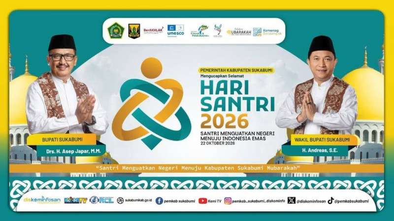 Pemerintah Kabupaten Sukabumi Mengucapkan Selamat Hari Santri Nasional 22 Oktober 2026