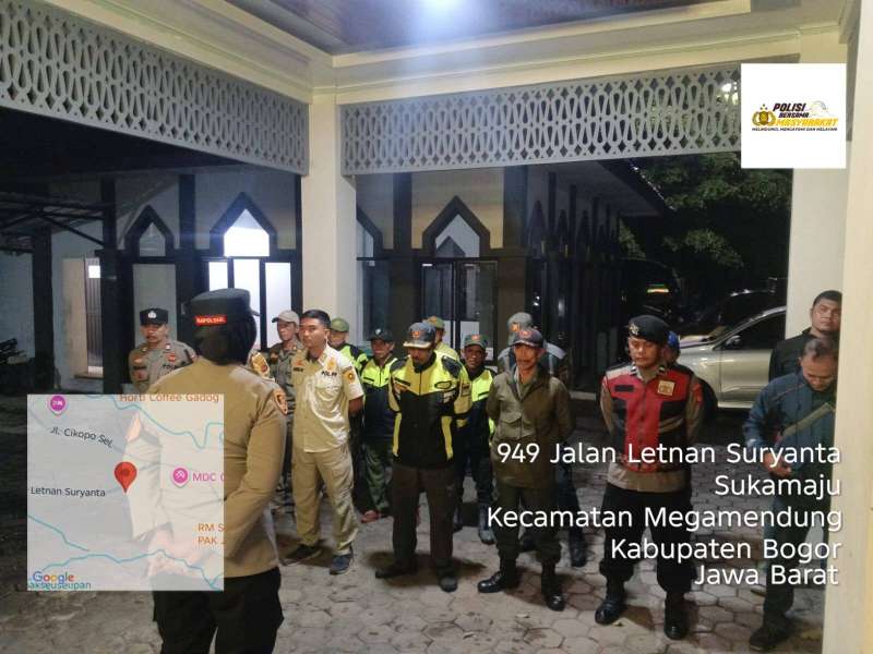 Demi Menjaga Kondusifitas Wilayah Kapolsek Megamendung Berkomitmen Tingkatkan Patroli KRYD,  Bersama  Jajaran Satpol PP, Serta Linmas Desa Sekeca matan Megamendung, Cegah Gangguan Harkamtibmas 