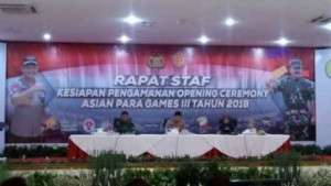 Wakapolri Pimpin Rakor TNI-Polri Pengamanan Asian Para Games