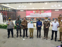 Kapolres Lebak Polda Banten bersama Forkopimda Hadiri Deklarasi Damai Cakades Se- Kabupaten Lebak
