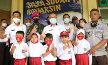 Wabup Sukabumi Monitoring Vaksinasi di SDN Ciareuy, Kec. Jampangtengah