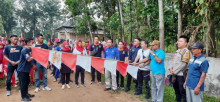 Hairil Ramli Camat Belitang Madang Raya Buka Kegiatan Jalan Sehat Di Desa Tulus Ayu