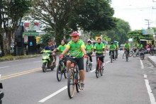 Kodim 0413/Bangka Menggelar Gowes Bersama Komunitas Sepeda Kota Pangkalpinang