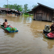 Banjir di Desa Pujon Das Sei-Kapuas Kecamatan Kapuas tengah Kabupaten Kapuas Kalteng