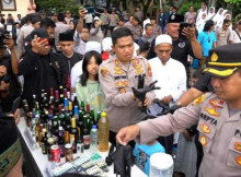 Polres Sukabumi Musnahkan Barang Bukti Hasil Operasi Pekat LODAYA 2023