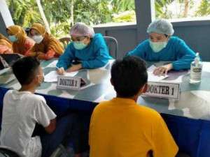 Puslatpurmar 6 Antralina Korps Marinir TNI-AL Kembali Menggelar Vaksinasi Dosis 2 dan vaksinasi untuk anak usia 12-17 tahun