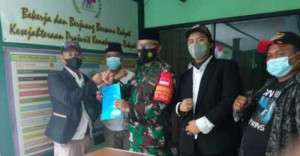 LBH PMBI Perwakilan Kosambi Sambangi Koramil 01/Tln Jalin Sinergitas