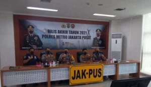 Rilis Akhir Tahun Polres Metro Jakpus, Selama 2021 di Dominasi Ungkap Kasus Narkotika