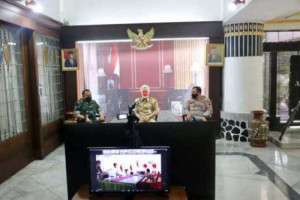 Antisipasi Pencegahan Lonjakan Omicron, Pangdam IV/Diponegoro Beserta Forkopimda Jateng Ikuti Pengarahan Presiden RI 