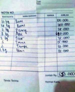 Media Aliansi Indonesia Temukan dugaan Struk Belanja BPNT di kawasan Mauk Kurang 50Ribu Milik Siapa?