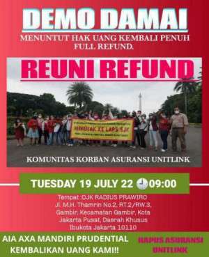 Undangan Aksi Damai Korban Asuransi Prudential, AIA, AXA
