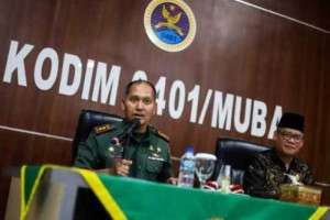 Persiapan HUT TNI ke -77 Kodim 0401 Muba Gelar Rapat 