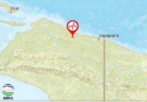 Gempa Magnitudo 5,1 Guncang Kabupaten Sarmi Papua