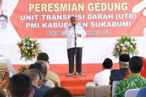 Resmikan Gedung Unit Tranfusi Darah PMI, Bupati Sukabumi "Lebih Refresentatif dan Bisa Berfungsi Pelayanan Kesehatan"