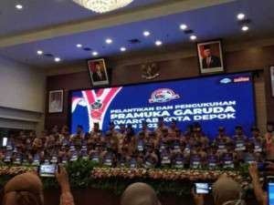 6 Siswa SDN Sugutamu Ikuti Pelantikan dan Pengukuhan Pramuka Garuda di Balaikota Depok