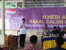 Didampingi Ketua Tim Kampanye Firdaus Hasbullah, Bacagub Heri Amalindo Hadiri Silaturahmi Warga OKI