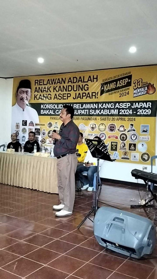 Konsolidasi Ratusan Relawan Kang Asep Japar Bakal Calon Bupati Sukabumi 2024-2029