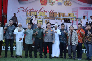 Dandim 0418/Palembang Hadiri Silaturahmi Dan Halal Bihalal Yang di Gelar Polrestabes Palembang