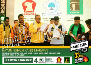 SAH..!! Akhirnya 3 Partai Besar Berkoalisi dan Mendeklarasikan Asep Japar Menjadi Bakal Calon Bupati Kab. Sukabumi