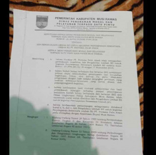 Surat Izin Pengelolaan Limbah B3 PT. Pratama Palm Abadi di Kabupaten Musi Rawas Dipertanyakan