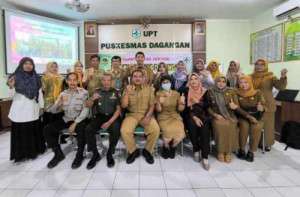 Danramil 0803/14 Dagangan Hadiri Acara Lokmin Lintas Sektoral di Puskesmas UPT Dagangan