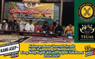 Keluarga Besar Teureuh Surade Bumi Pajampangan Dukung Calon Bupati Sukabumi Asep Japar bersama Relawan Sapu Nyere Pimpinan Kang Hermawan