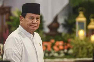 Presiden Terpilih Prabowo Subianto shalat Ied di Hambalang