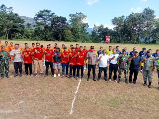 Kapolsek Nanggung Hadiri Pembukaan Turnamen Sepak Bola Pordes CUP Desa Bantar Karet