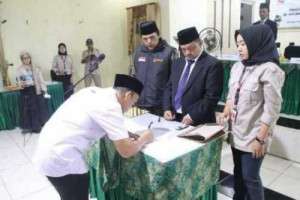 Panwaslu Kecamatan Sukabumi Lantik 78  Pengawas Tempat Pemungutan Suara