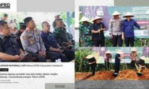 Ketua Dewan Perwakilan Rakyat Daerah (DPRD) Kabupaten Sukabumi, Budi Azhar Mutawali, S.IP menghadiri acara Penanaman Jagung Serentak 1 Juta Hektar