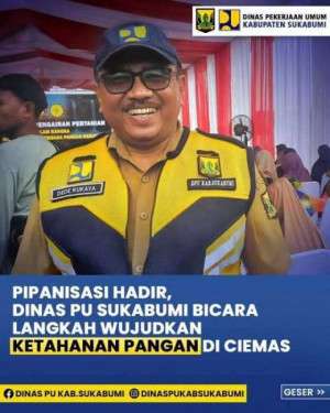 Dukung Ketahanan Pangan, Dinas PU Kabupaten Sukabumi Resmikan Sistem Irigasi Perpipaan di Ciemas