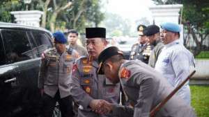 Kapolres Bogor Hadiri Upacara Persemayaman Dan Pemakaman Kedinasan Komjen Pol (Purn) H. Puang Jusuf Manggabarani.
