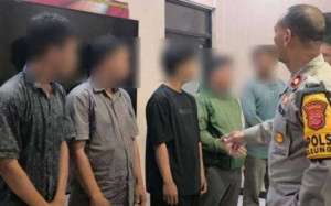 Polsek Cileungsi Amankan Delapan Pelaku Premanisme dan Pengamen Anak Punk Pasca Laporan Perampasan Sepeda Motor.