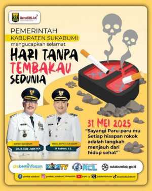 Pemerintah Kabupaten Sukabumi Serukan Hidup Di Momentum Hari Tanpa Tembakau Sedunia