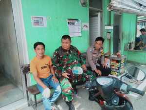 Bhabinkamtibmas Polsek Parung dan Babinsa Koramil 0621/22 Berikan Himbauan Kamtibmas kepada Warga.