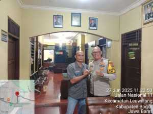 Kunjungan Awak Media Bersilaturahmi ke Kapolsek Leuwiliang.