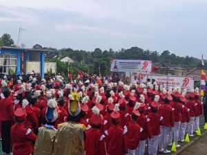 Lomba Marching Band Meriahkan HUT Bhayangkara ke-79 di Cigombong.
