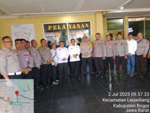 Kapolsek Leuwiliang Terima Kunjungan Forkopimcam dalam Rangka Syukuran HUT Bhayangkara ke-79.