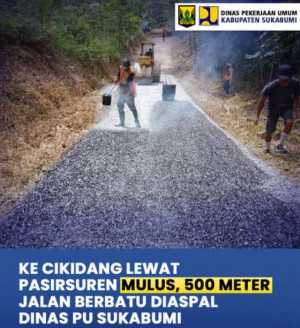 Dinas PU Rampungkan Pengaspalan Ruas Jalan Pasirsuren–Cikidang dan Perbaikan Jalan Pasapen–Bantargebang
