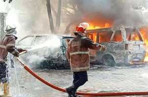 Akibat Penyaluran BBM ilegal, 3 Mobil Terbakar Saat Sedang Parkir di Halaman Masjid Cirebon
