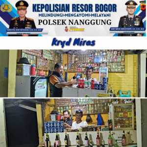 Pelaksanaan Giat KRYD, Polsek Nanggung Amankan 1 Botol Miras